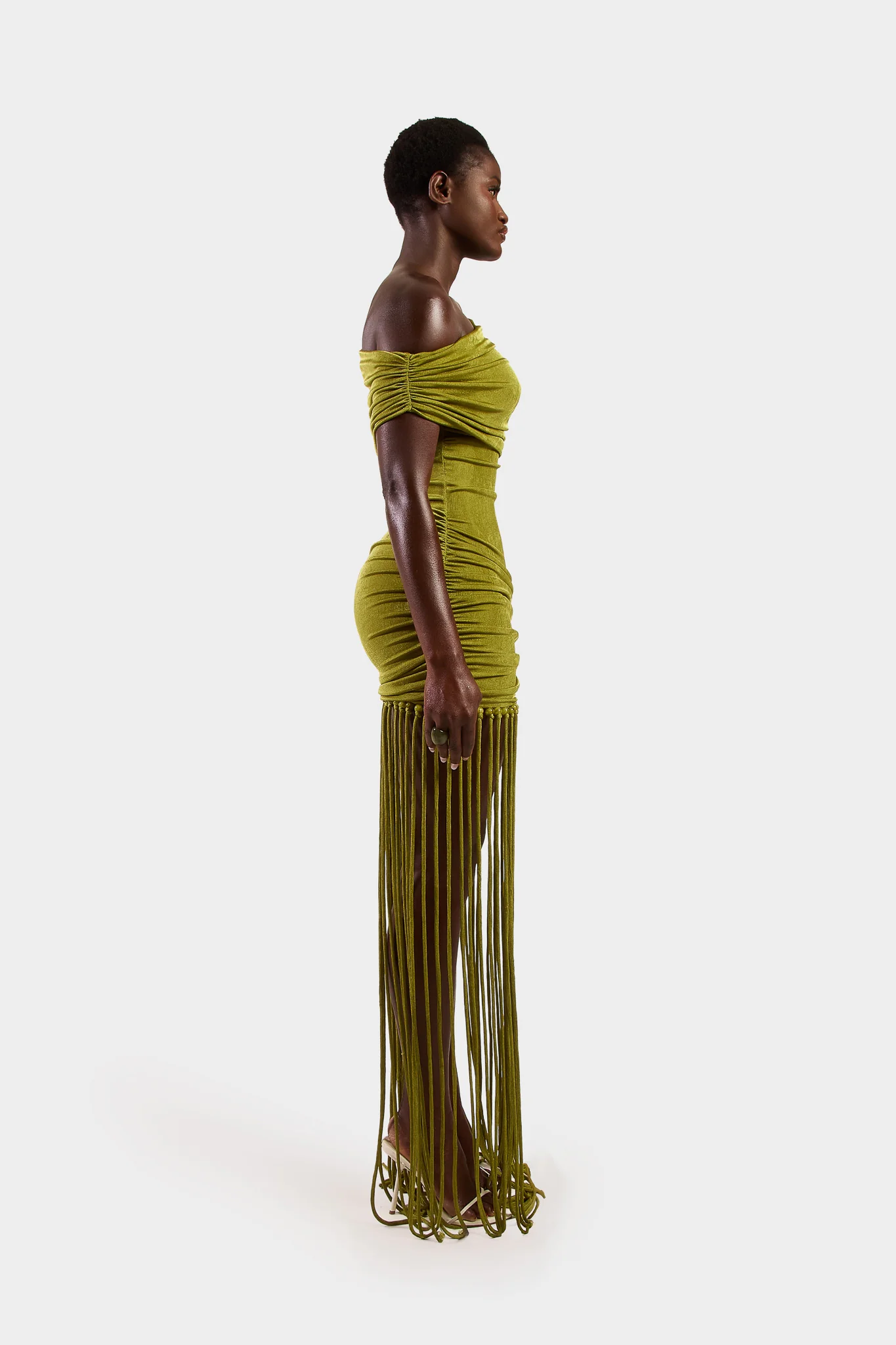 Verella Tassel Dress - Olive - Image 7