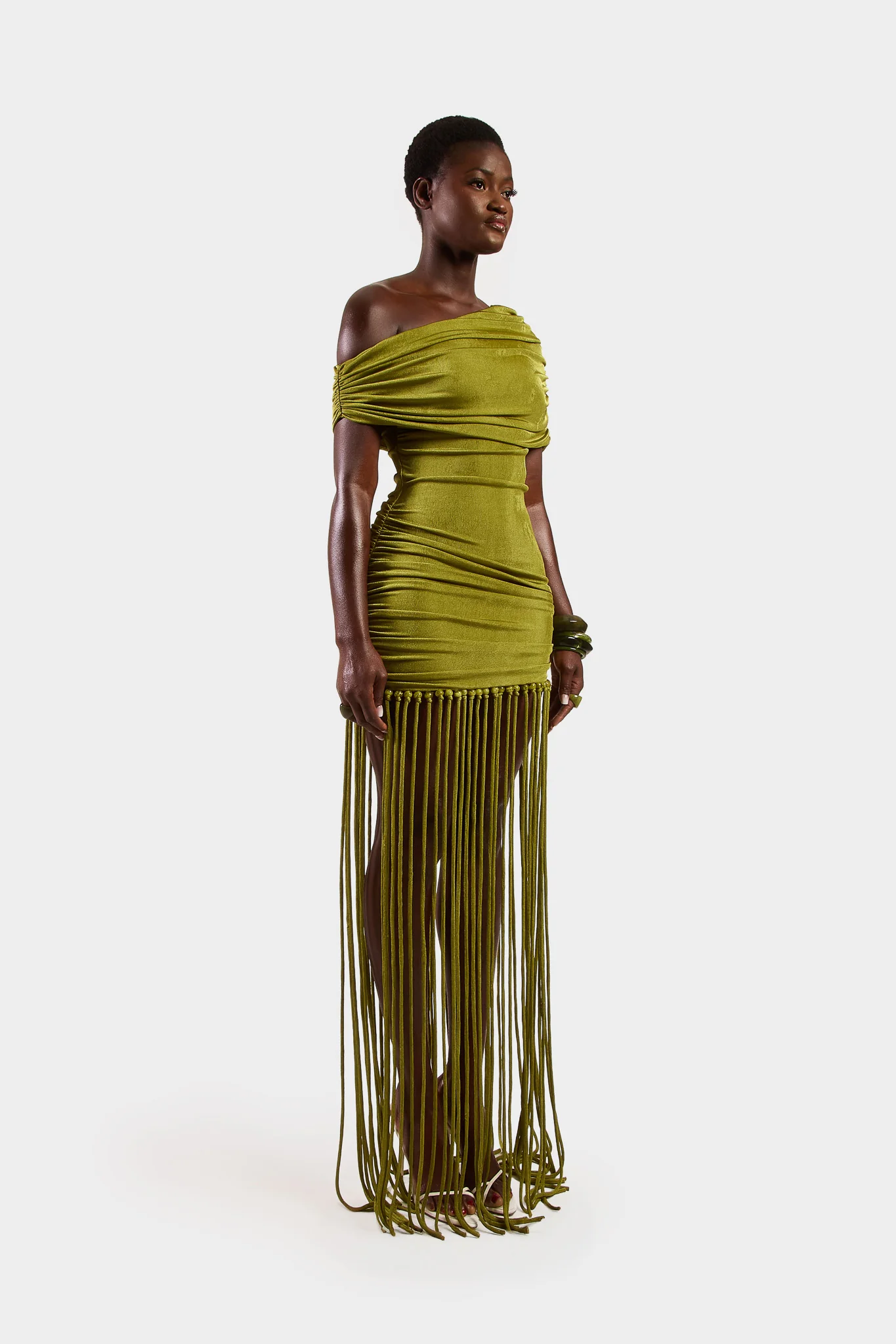 Verella Tassel Dress - Olive - Image 8