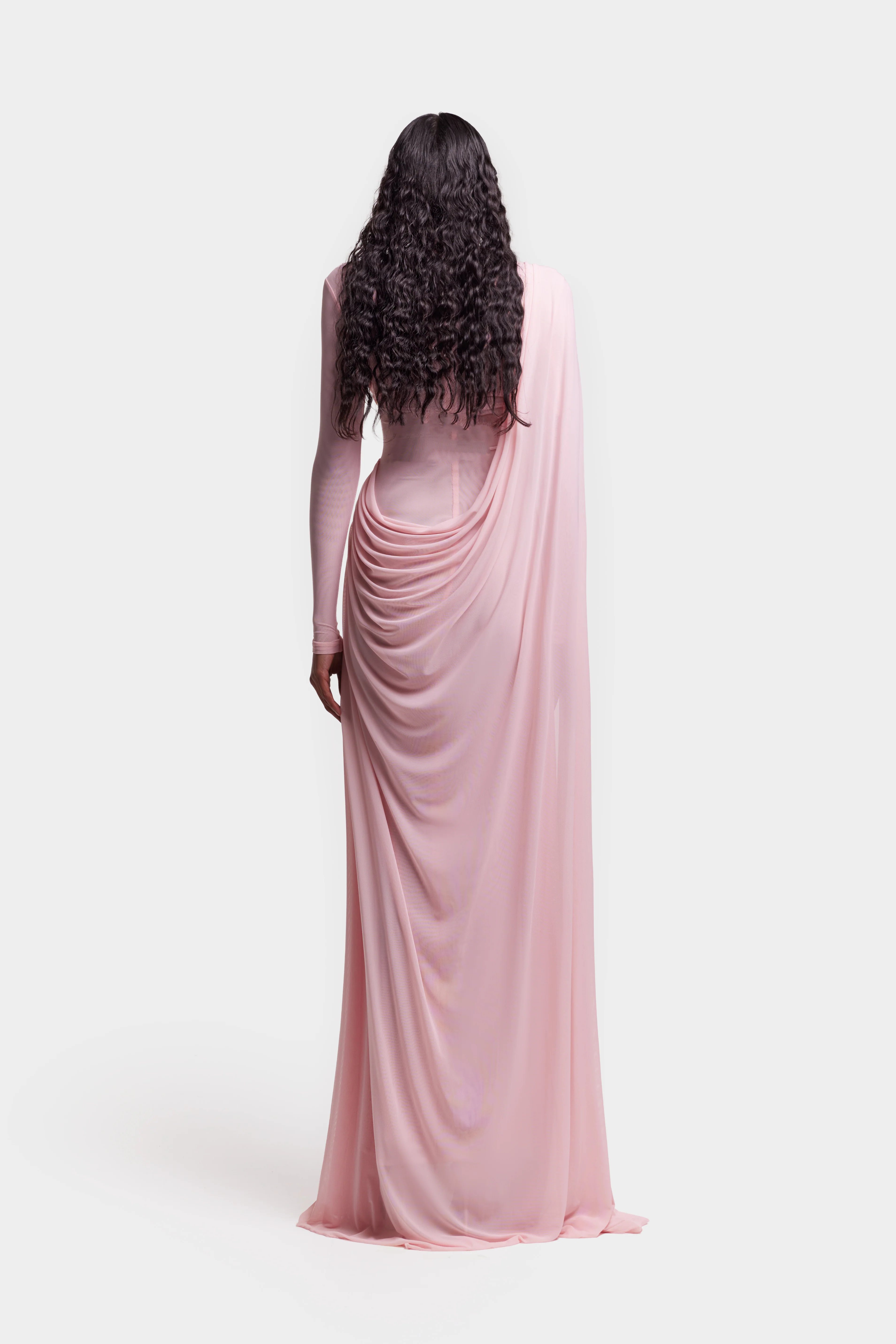 Waterfall Draped Maxi - Rose - Image 5