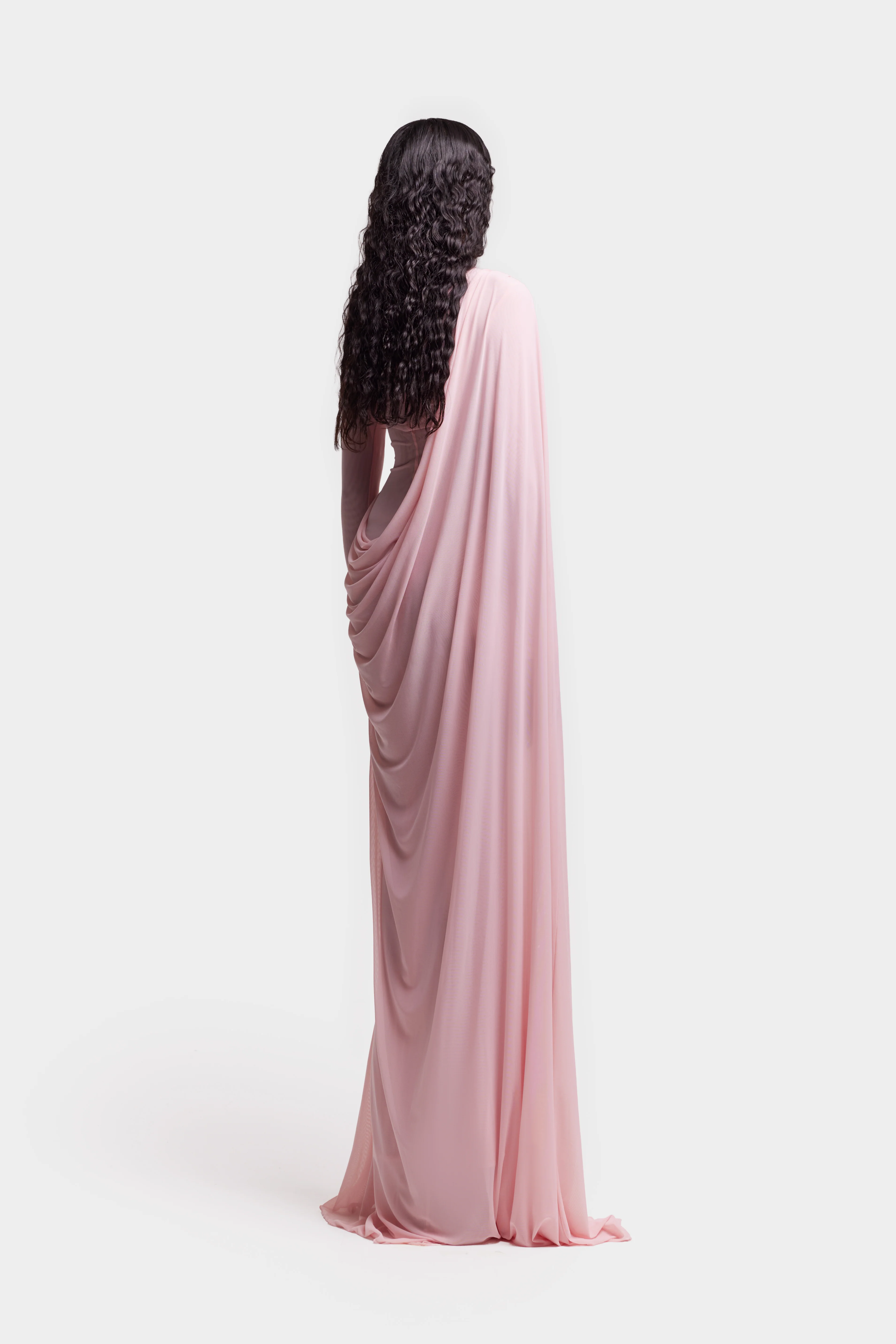 Waterfall Draped Maxi - Rose - Image 6