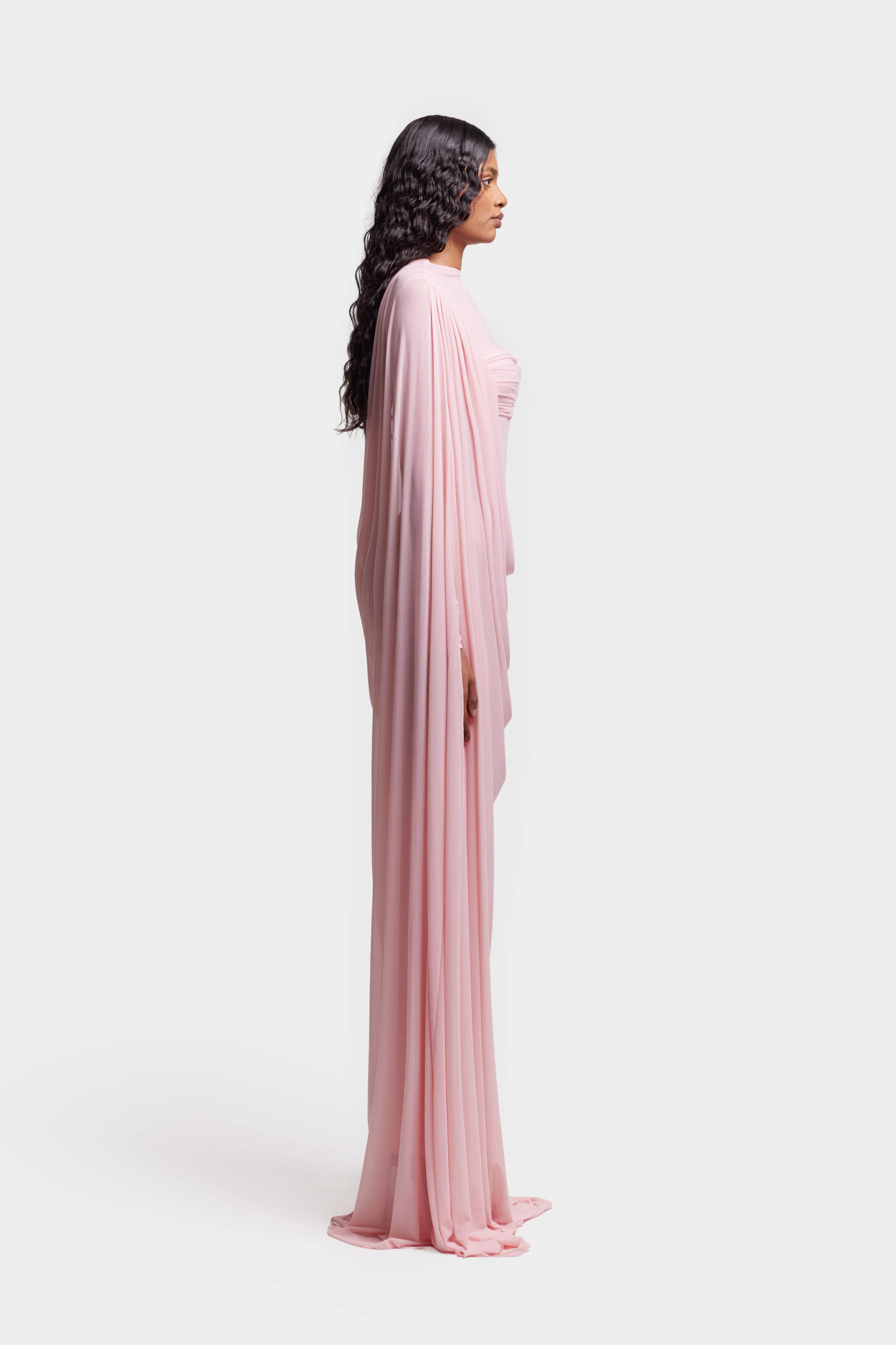 Waterfall Draped Maxi - Rose - Image 7