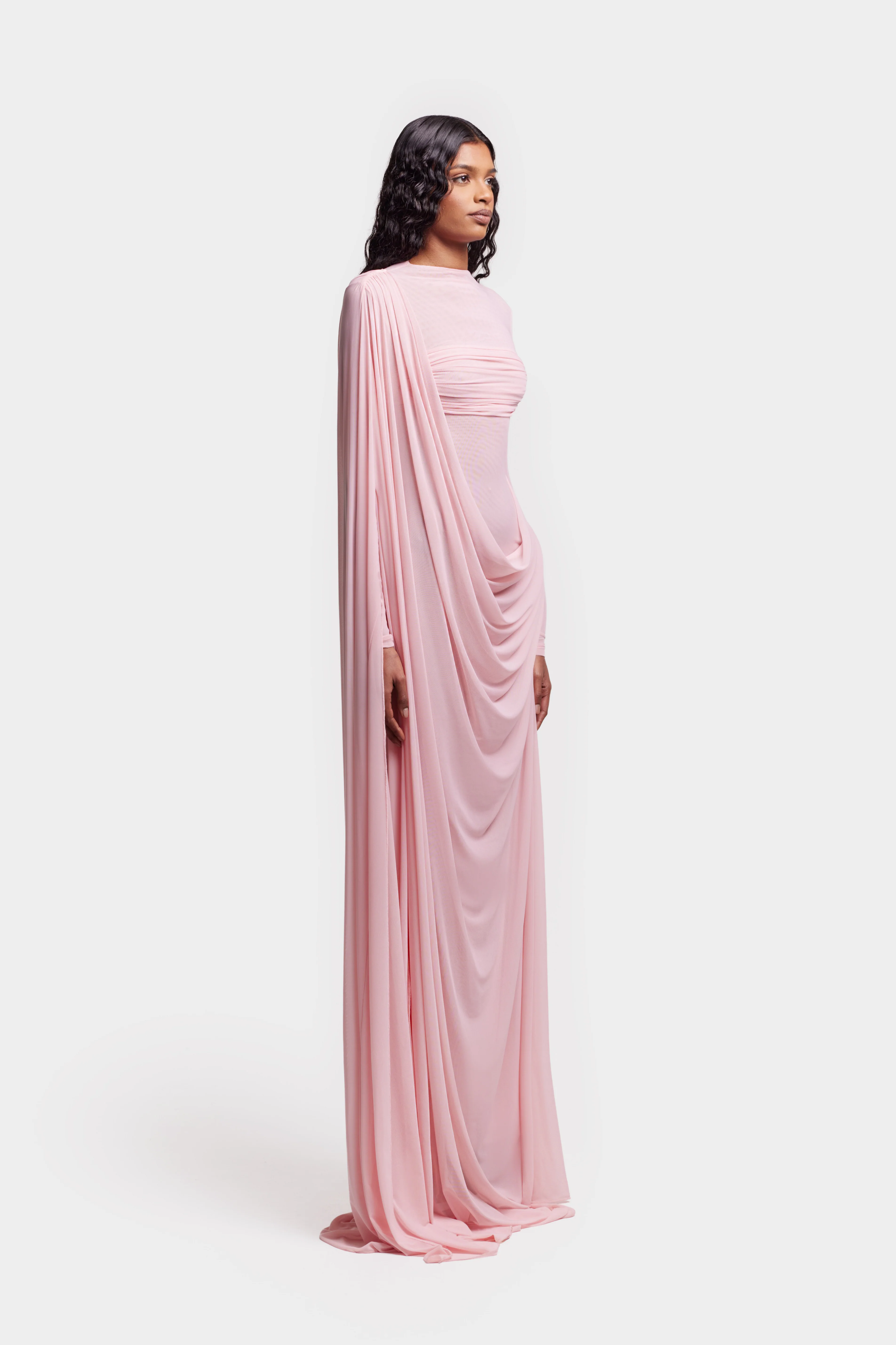 Waterfall Draped Maxi - Rose - Image 8