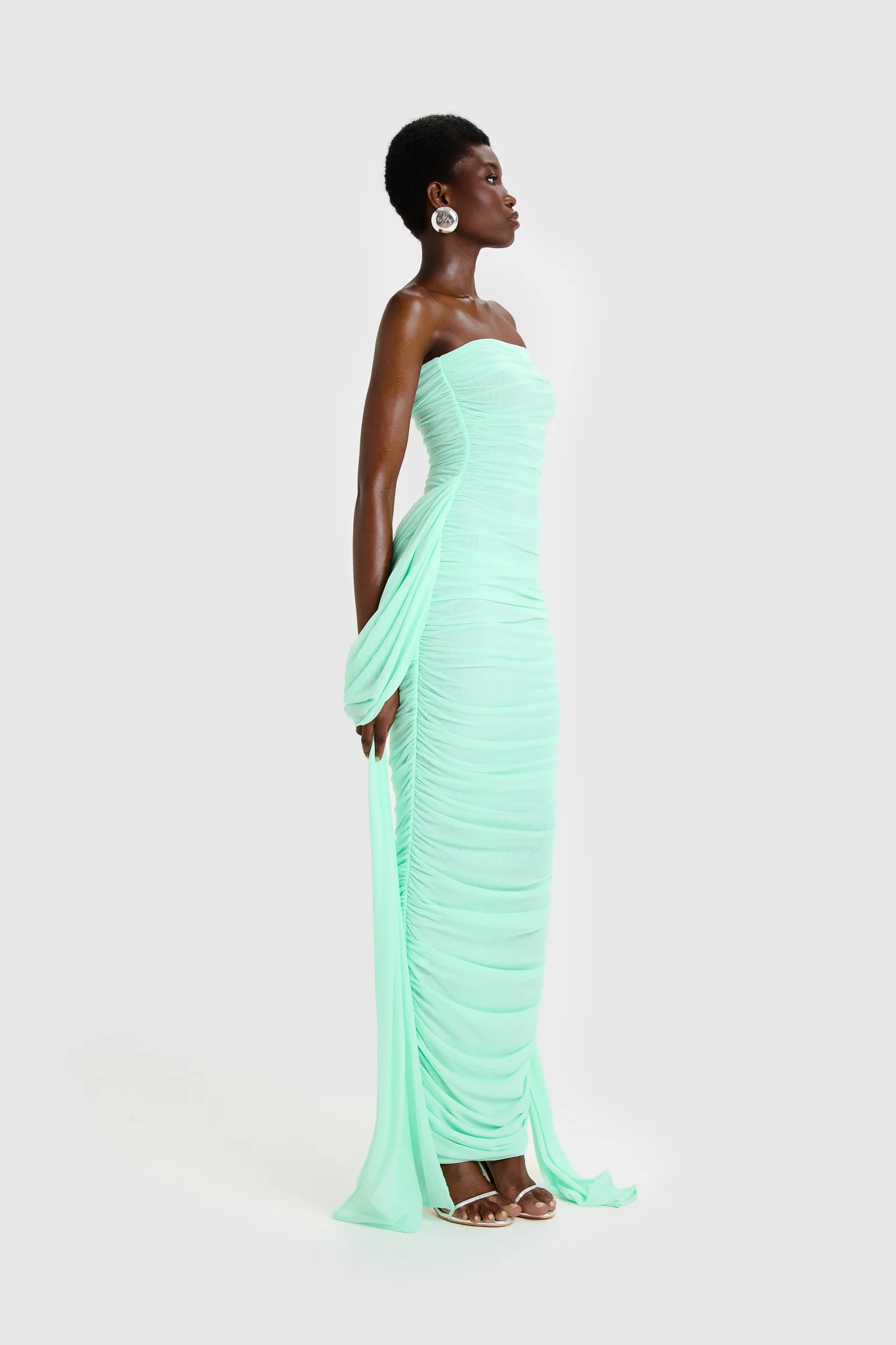 SAMPLE SALE Zaya Ruched Maxi - Lagoon - Image 4