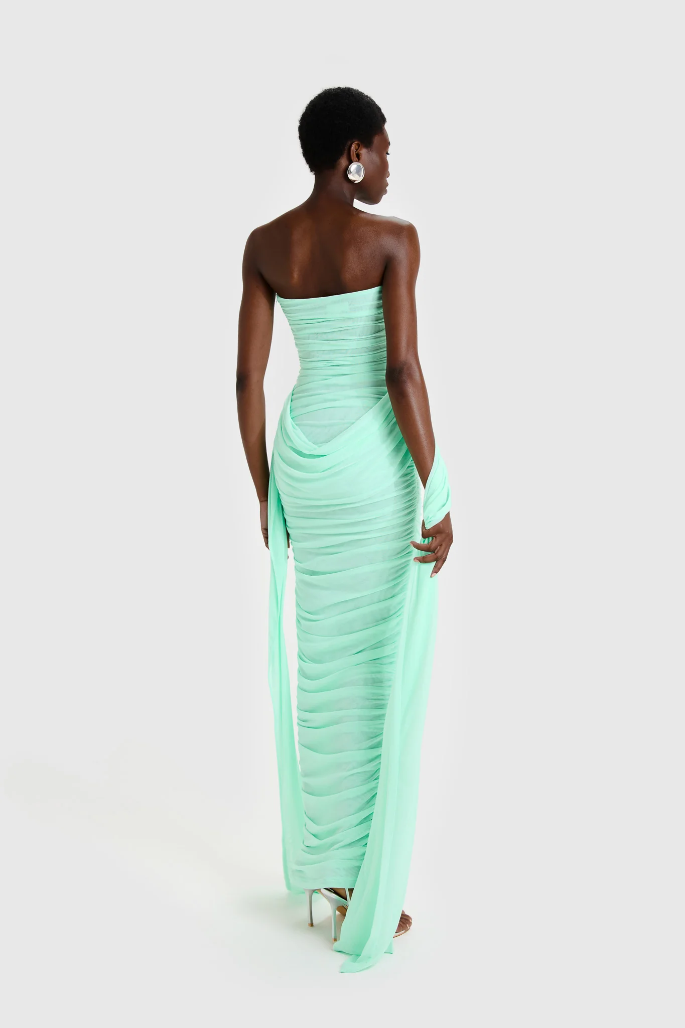 SAMPLE SALE Zaya Ruched Maxi - Lagoon - Image 5